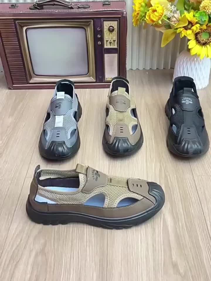 Men's Lightweight Breathable Slip- Sandals with Hollow Sole Technology - Low-Cut Sole & Upper, Round Toe Beach Sneakers Suitable for, Casual Wear, Outdoor Sports - - Comfortable Athletic Footwear