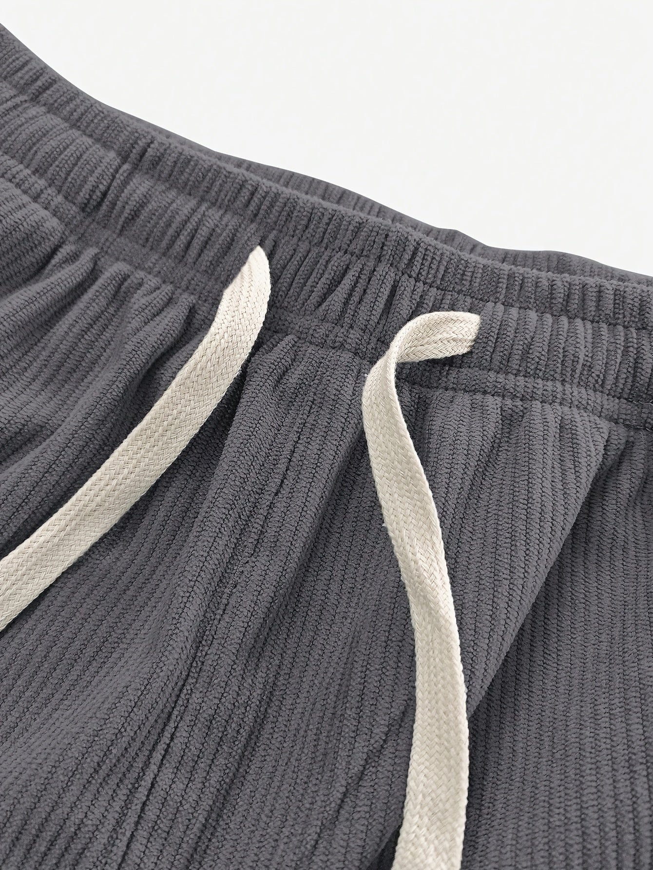 Men'S Solid Corduroy Straight Pants, Retro Pocket And Drawstring Waist, Breathable All-Season Trousers, Casual Daily And Workwear, Machine Washable, Comfortable Straight Fit Pants for Daily Activities