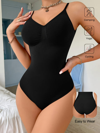 1pc Women'S Suspender Casual Thong Jumpsuit, Fabric Breathable And Comfortable, Suitable for Daily Casual Wear, Shopping, Dating, All Seasons