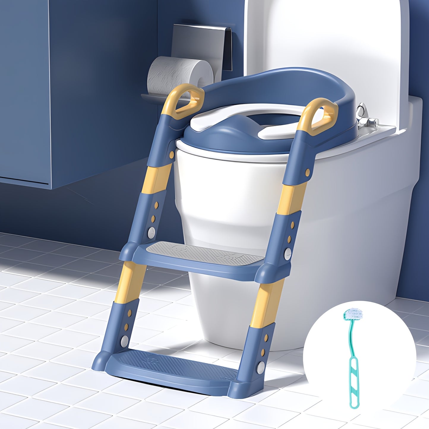 Potty Training Seat - Foldable Adjustable Toilet Step