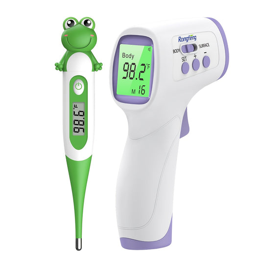 This Thermometer for Both And Adults Features an LCD Screen, a Silent Fever Alarm, Memory Functions, And Infrared Technology. It'S Perfect for Monitoring Health at for home And Can Also Measure The Temperature of Objects