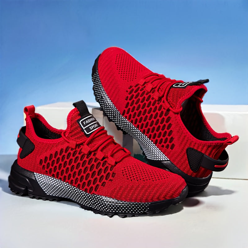 [Thick-Soled Sneakers] Men's Fashionable Thick-Soled Casual Sneakers - Non-Slip And Durable, Men's Walking Shoes - Suitable for Hiking And Outdoor Activities, Comfortable Lace-Up Design, Casual Shoes, Tennis Shoes, Perfect Choice for Spring And Autumn, Tr