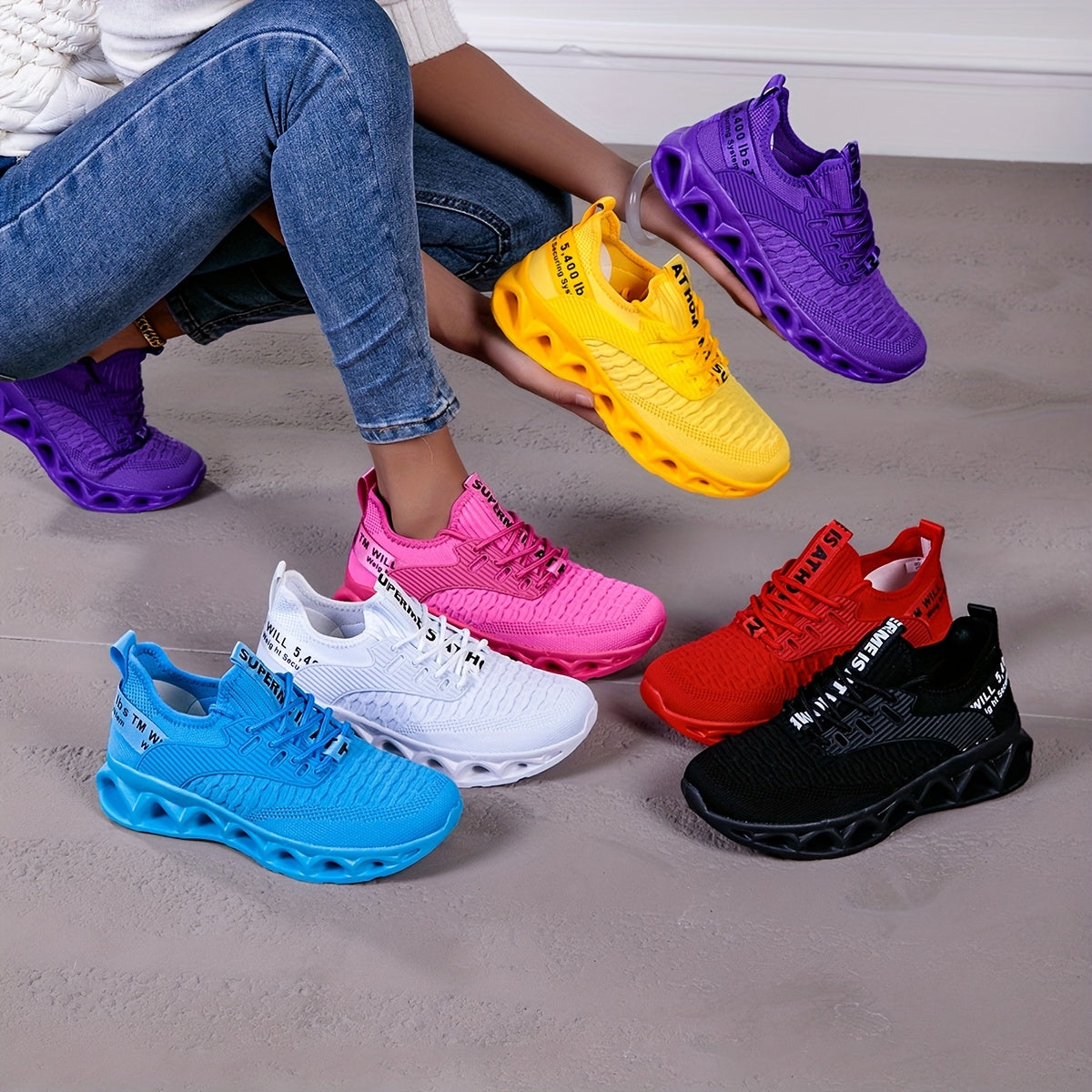 Breathable Non Slip Blade Tennis Walking Shoes - Womens Running Fashion Sneakers Gym Sports Work Trainers, Women Shoes