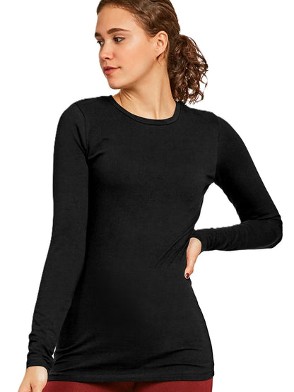 LADIES LONG SLEEVE CLASSIC FIT CREW NECK T-SHIRT