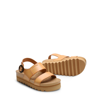 Women's Stylish Platform Espadrille Wedge Sandals Round Toe Summer Causal Shoes Crisscross Band Adjustable Ankle Strap Buckle