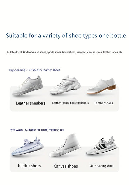 Ouyaaqi Small for white Shoe Cleaner, Advanced for white Shoe Cleaner, Suitable For White Sports Shoes Made Of Leather, Knitting, Canvas, Suede, PU Materials, Outdoor Camping, Cleaning Products, Comfortable Shoes, Multi-functional Cleaner