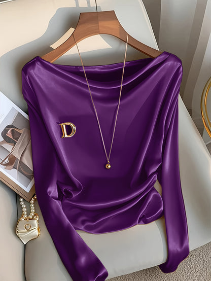 Women'S Elegant Casual Formal Solid Color Long Sleeve Pants Suit
