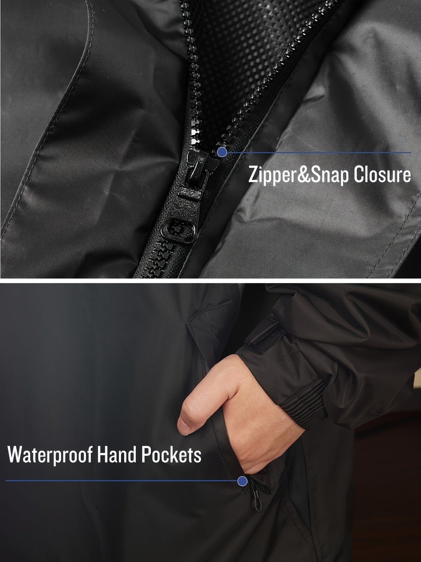 Men's Rain Suit High Visibility Reflective Work Rain Jacket Pants For All Sport Farm Fishing Motorcycle