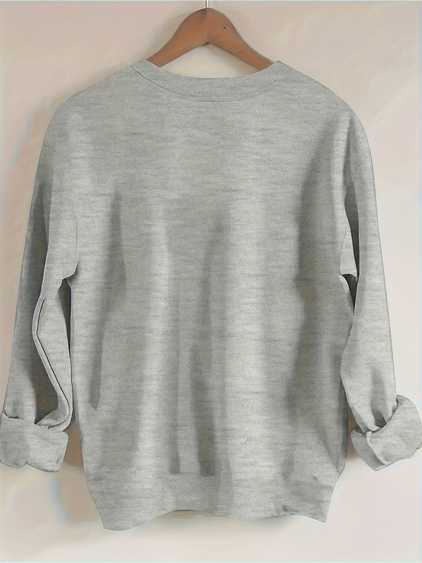 Oversized, Relaxed-Fit Pullover Featuring Tattoo Designs And Slogans - "I Have A Really Cool Tattoo" in Red And White Text, Gray Casual Sweater with a Crew Neck And Long Sleeves, Perfect for Tattoo Enthusiasts
