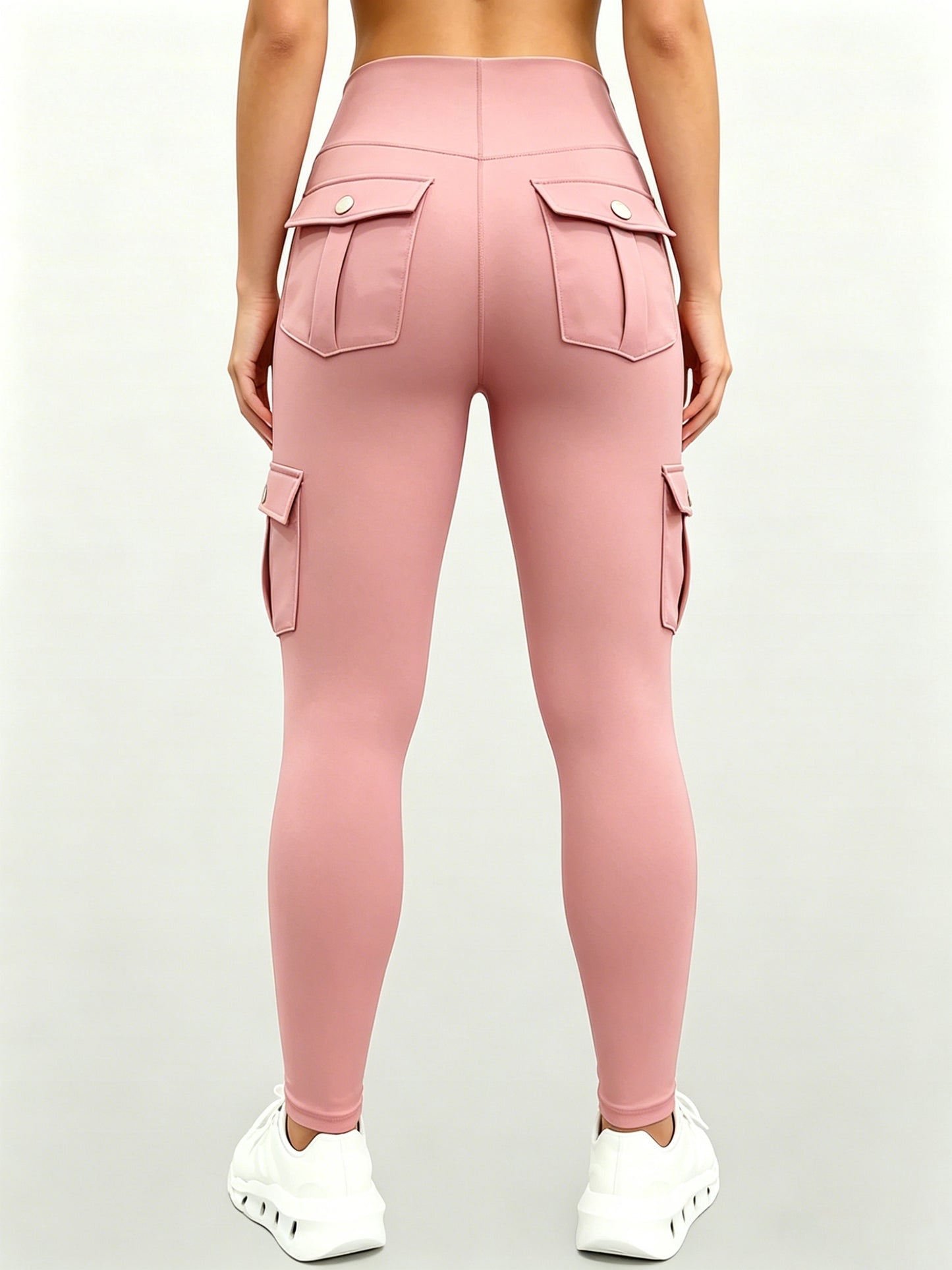 Large-size Women'S Stretchy High-waist Fitness Pants With Multiple Pockets, Breathable And Lightweight Yoga Pants, High-waisted Pants For Toning The Waist And Abdomen, Suitable For Running, Fitness, Yoga, And Casual Outings