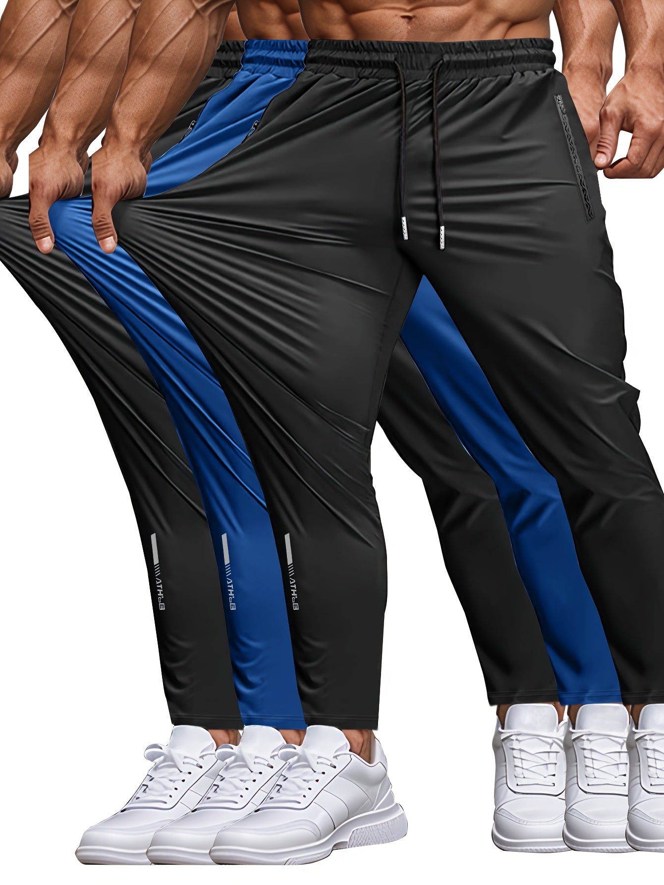 Men's Sports Running Gym Workout Pants Lightweight Quick Dry Hiking Pants