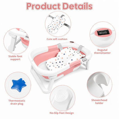 Baby Bathtub - Portable Foldable Travel Soft 3717