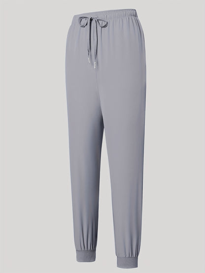 Women'S Frosted Pocket Brush Pants with Elastic Ribbed Toe Binding Work Pants