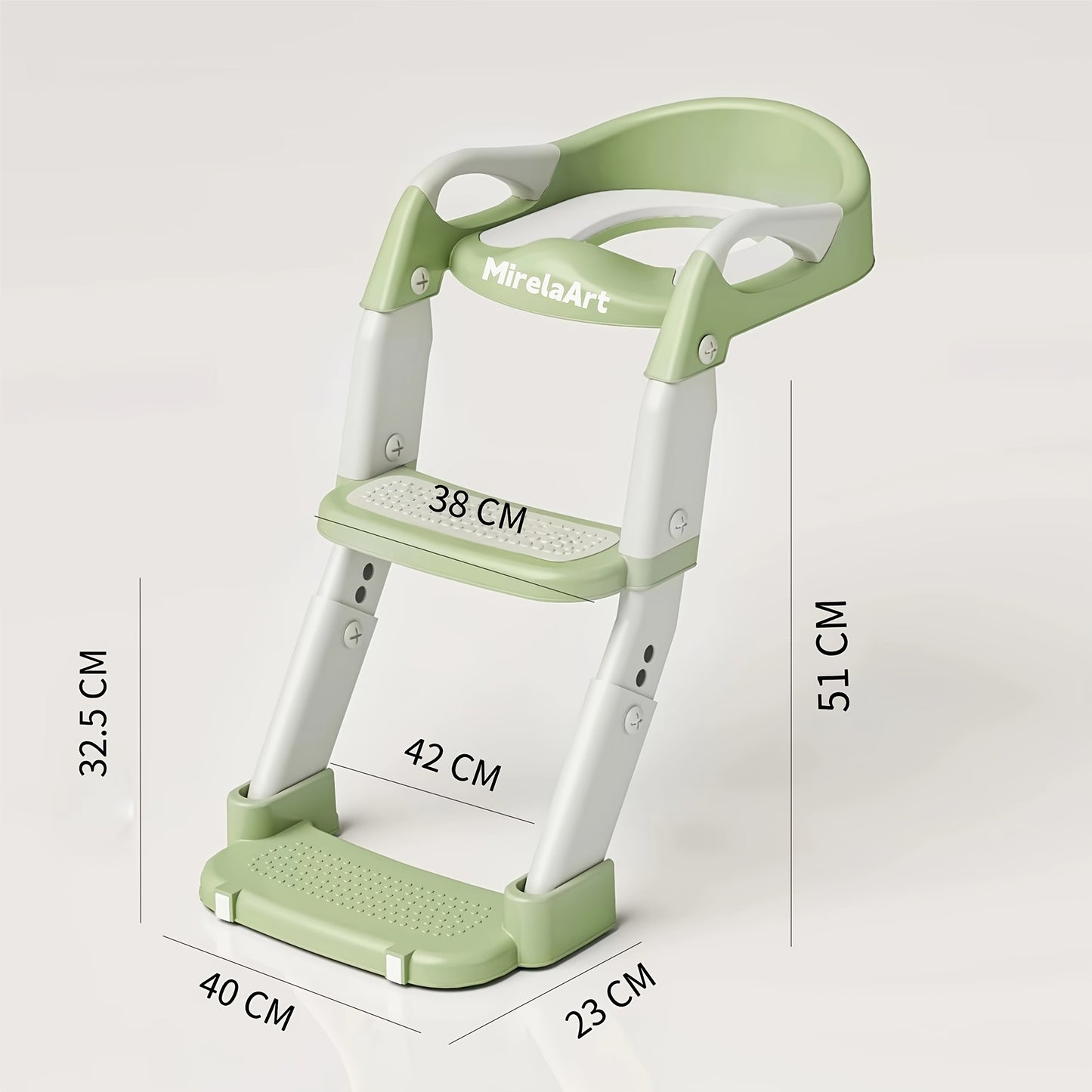 Potty Training Seat With Step Stool Ladder, Potty Training Toilet For Boys Girls Kids, Potty Chair Adjustable Potty Seat For Toilet With Anti-Slip Wide Steps Splash Guard Safety Handles