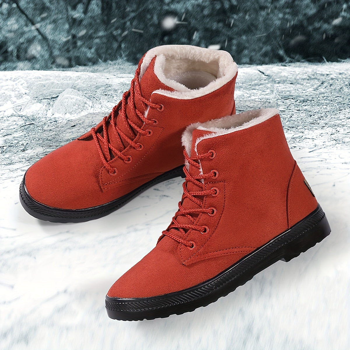 HDOXSE Winter Plush Snow Boots for Women 2025 New Casual Thick Sole Shoes Sports Thickened Warm Shoes