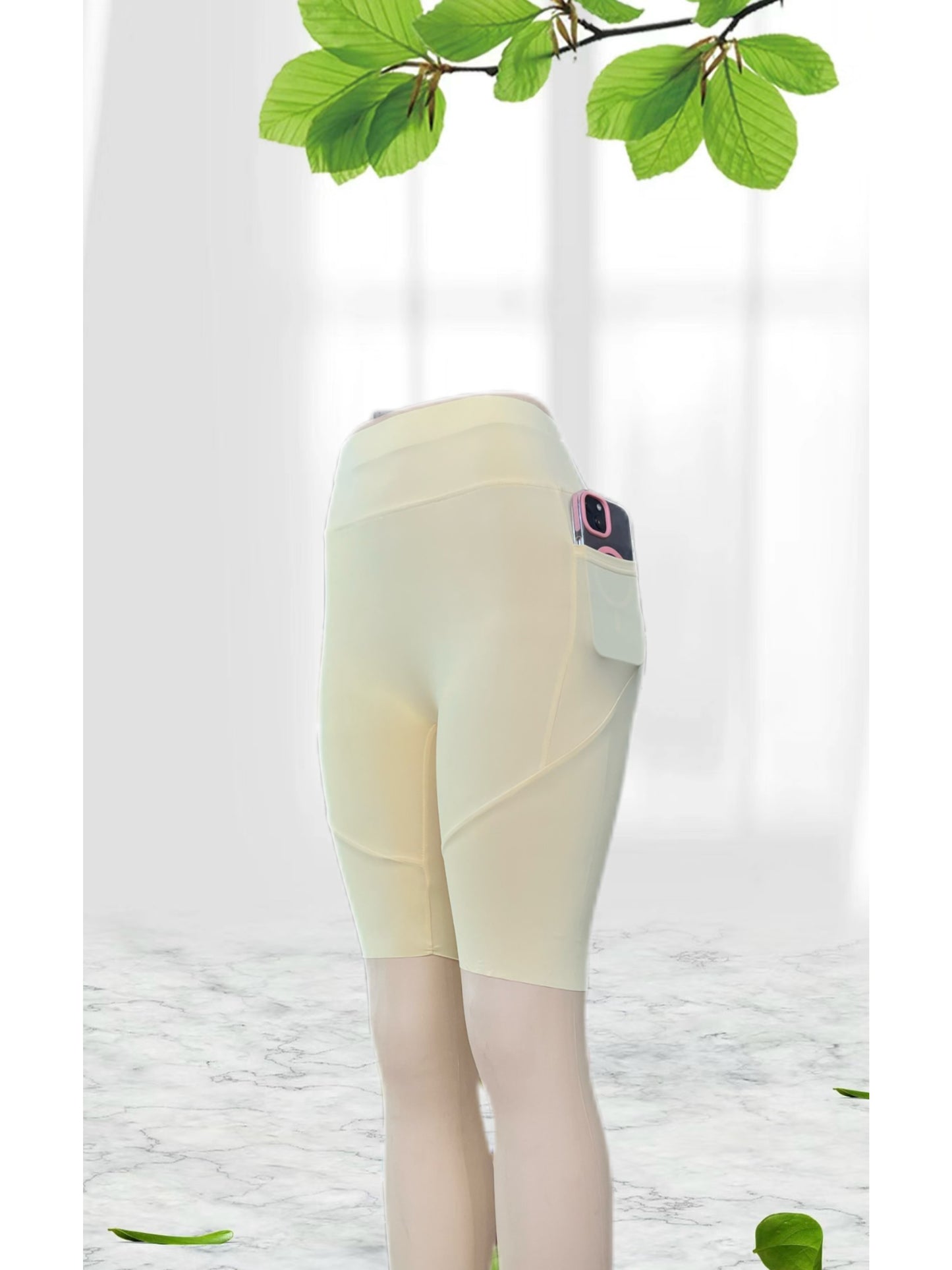 P23028 (1 Piece) Women's High-Waist Pocket Yoga Pants - Solid Color Stretch Fitness Leggings - Squat-Proof, Breathable Activewear with Secure Pockets for Convenience and Styls