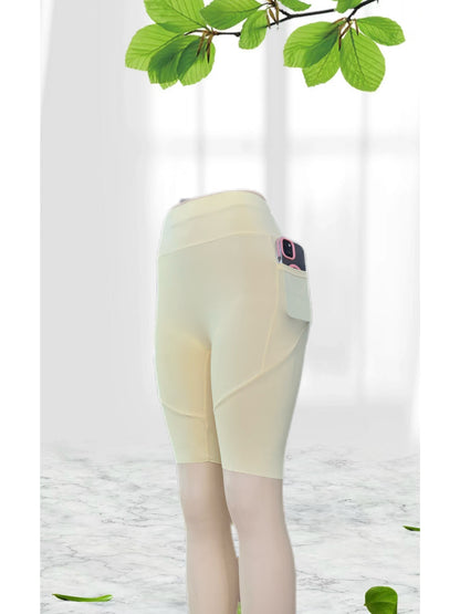P23028 (1 Piece) Women's High-Waist Pocket Yoga Pants - Solid Color Stretch Fitness Leggings - Squat-Proof, Breathable Activewear with Secure Pockets for Convenience and Styls