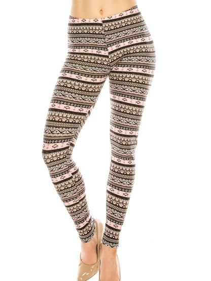 Fashion Printed Leggings For Women No See Through High Stretch Super Soft Leggings Regular