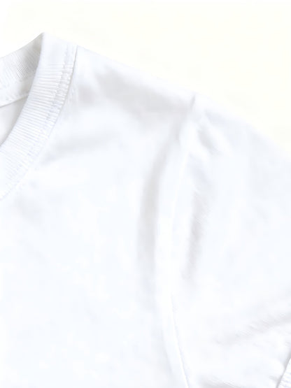 Men's 6-Pack Plus Size Cotton T-Shirts - Solid Color Crew Neck Basics