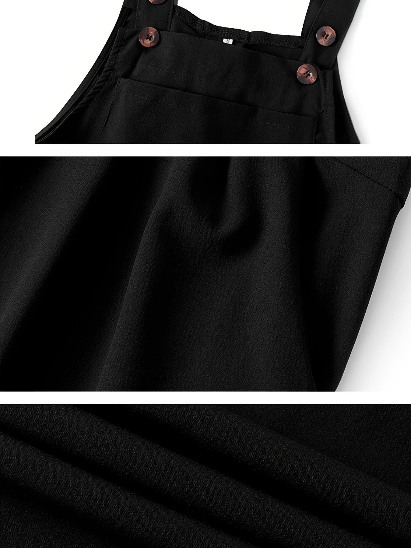 1pc Polyester Women's Sleeveless Cami Jumpsuit Wide Leg Pants, Black Friday/Christmas Wear, Spring/Summer/Fall Casual/Dating, Versatile Machine Washable, Perfect for Summer Vacations, Christmas, Black Friday, Casual Outings, Beach Wear, Parties