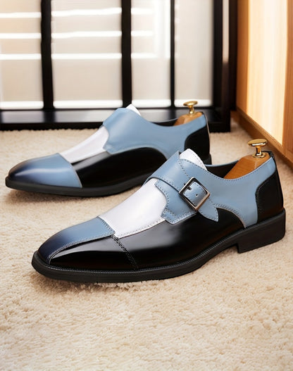 Men's Loafers & Slip-Ons - Color Blocked & Metal Buckle 120933