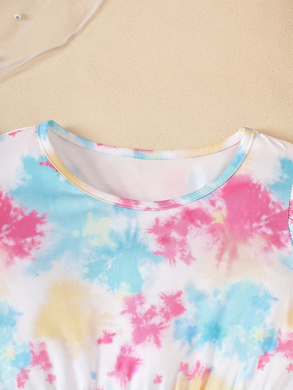 4pcs, Summer Girl Printed Dress, Girl Casual Dress, Spring And Summer Trendy And Versatile Dress for Little Girls