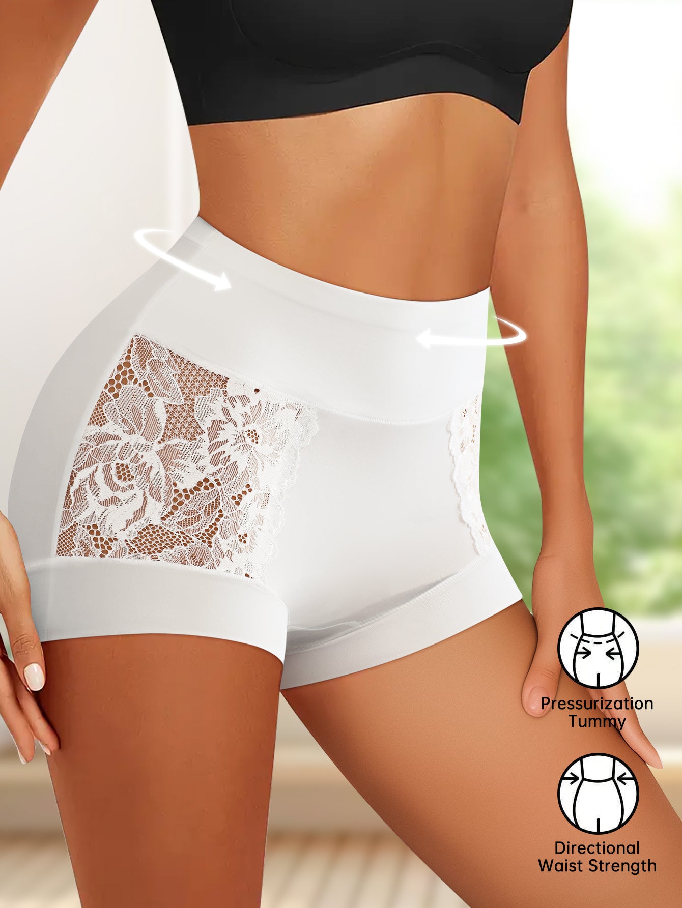 A Set of Four Stylish And Romantic Women'S Panties with Floral Lace Edges. They Are Trendy, Comfy, And Allow for Airflow. Perfect for Wearing As Outer Garments, Ideal for Vacations, And Suitable for Any Season. Budget-Friendly Underwear
