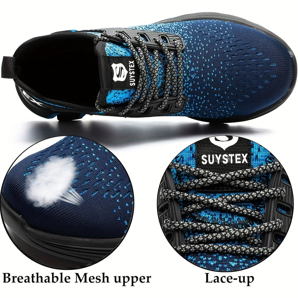Men Women Steel Toe Sneakers Work Shoes Lightweight Comfortable Shoes Slip-Resistant Composite Toe Shoes for Construction