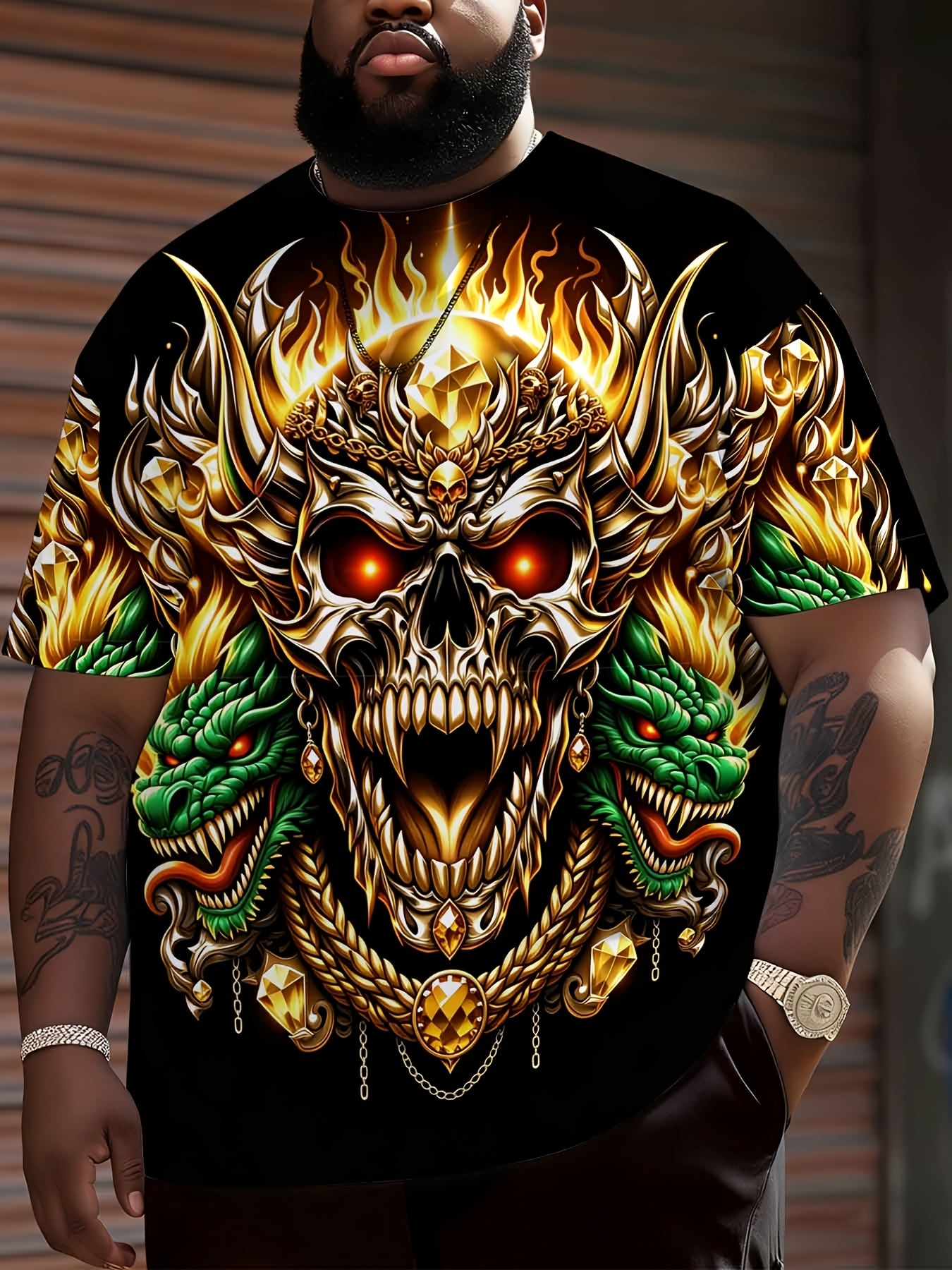 Men's Multicolor Printed Graphic T-Shirt - product view 6