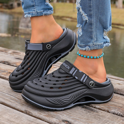 Women'S Perforated Shoes, Thickened, Lightweight Anti-Slip EVA Slip-On Shoes, Suitable for Indoor And Outdoor Beach, Garden in Summer, Women Shoes