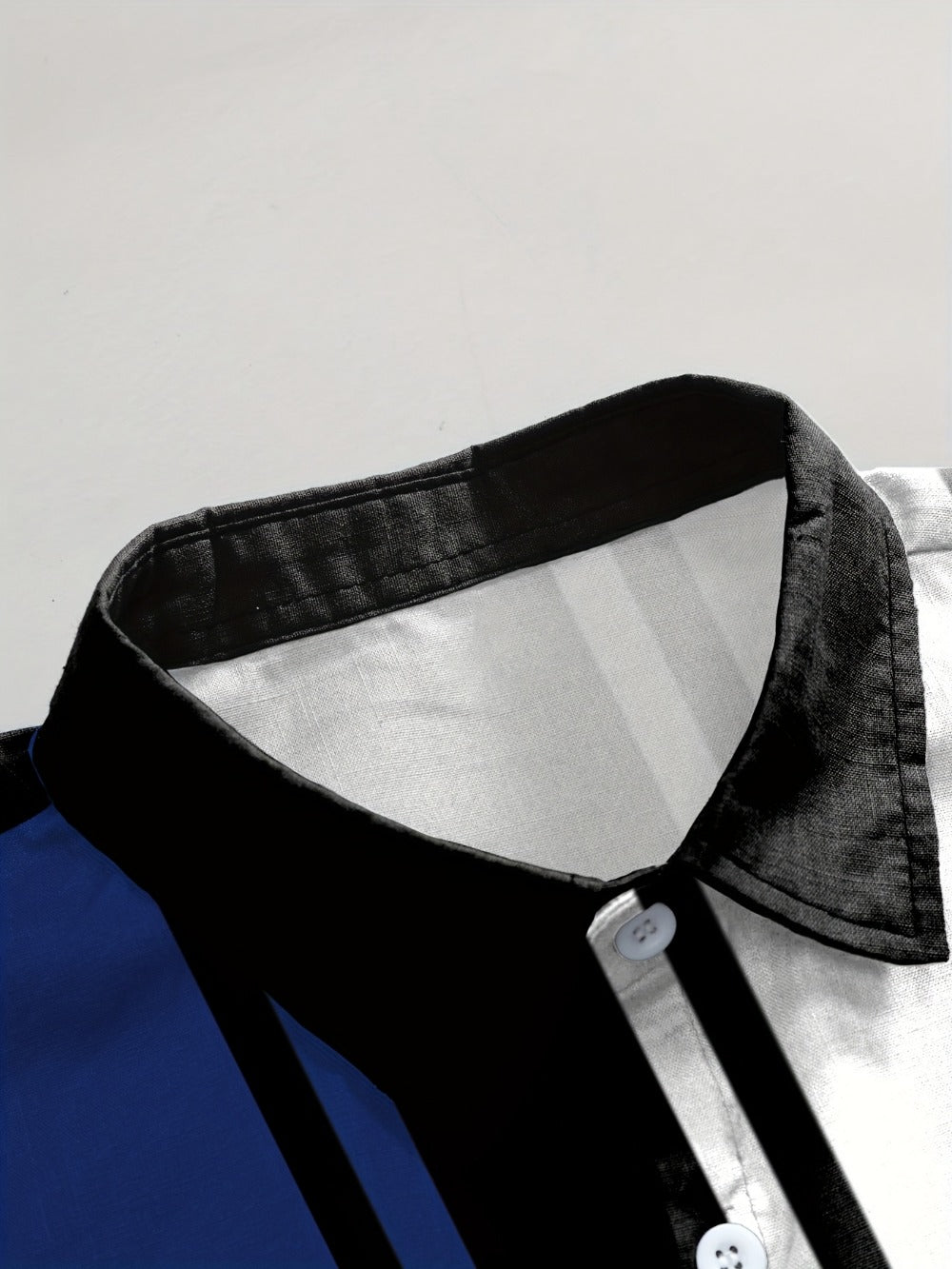 Men's Striped Shirt - Collared Short Sleeve 787493