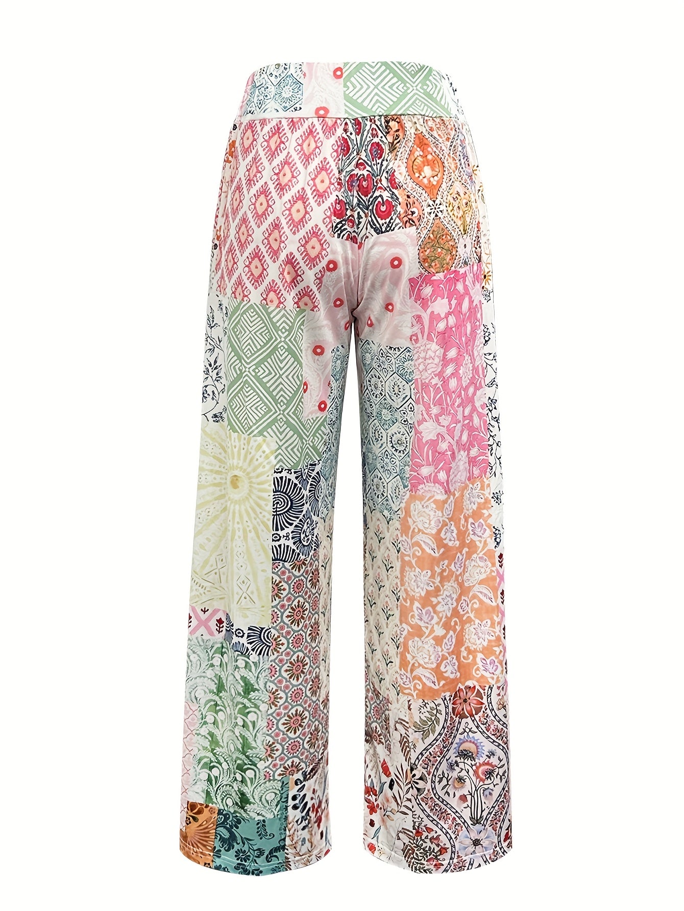 Women'S Summer New Casual Small Floral Patchwork Cute Women'S Loose Long Pants