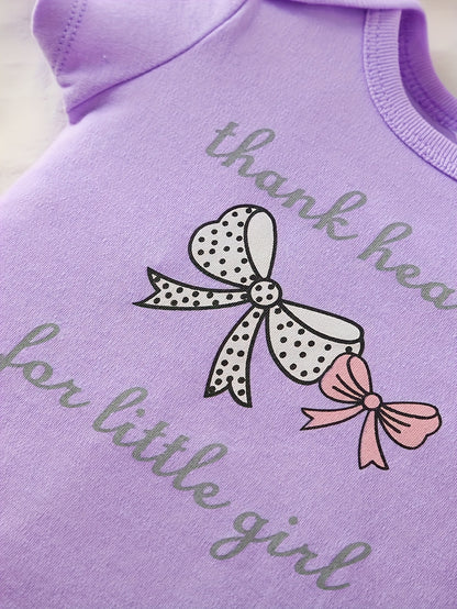 5pcs Random Pc of Baby Girl Rompers, Elegant And Cute Printed Baby Girl Clothing, Girl'S Romper, Pure Home Wear, for Outdoor