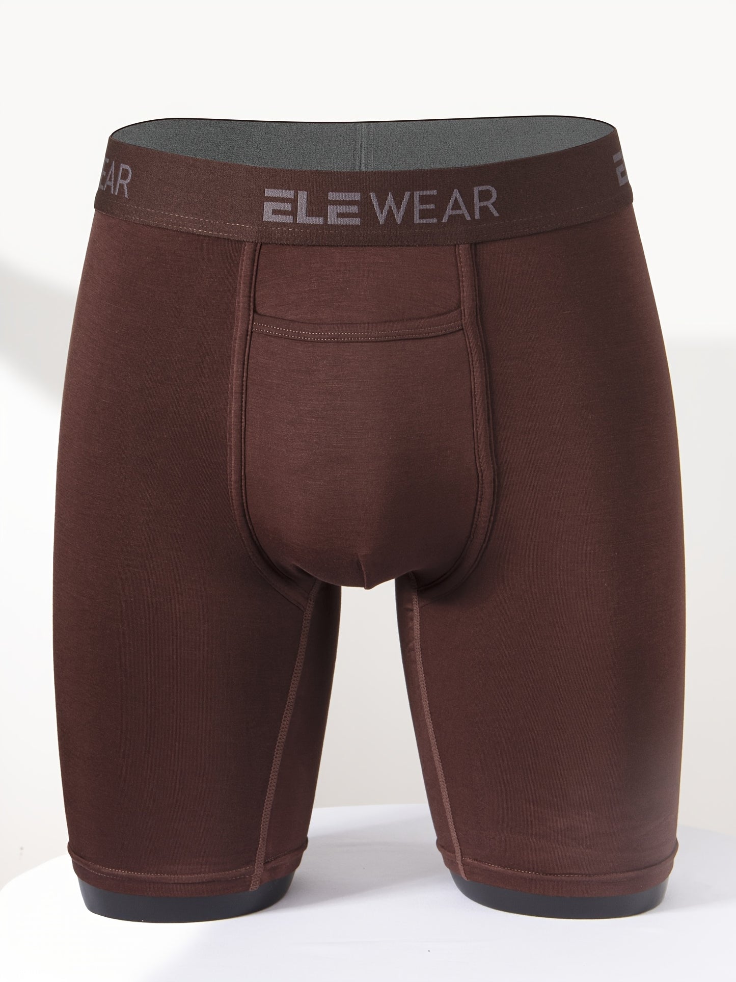 Men's Long Modal Underwear Top Opening Moisture Wicking Soft and Comfortable Extended Sports Underwear Boxer Brief