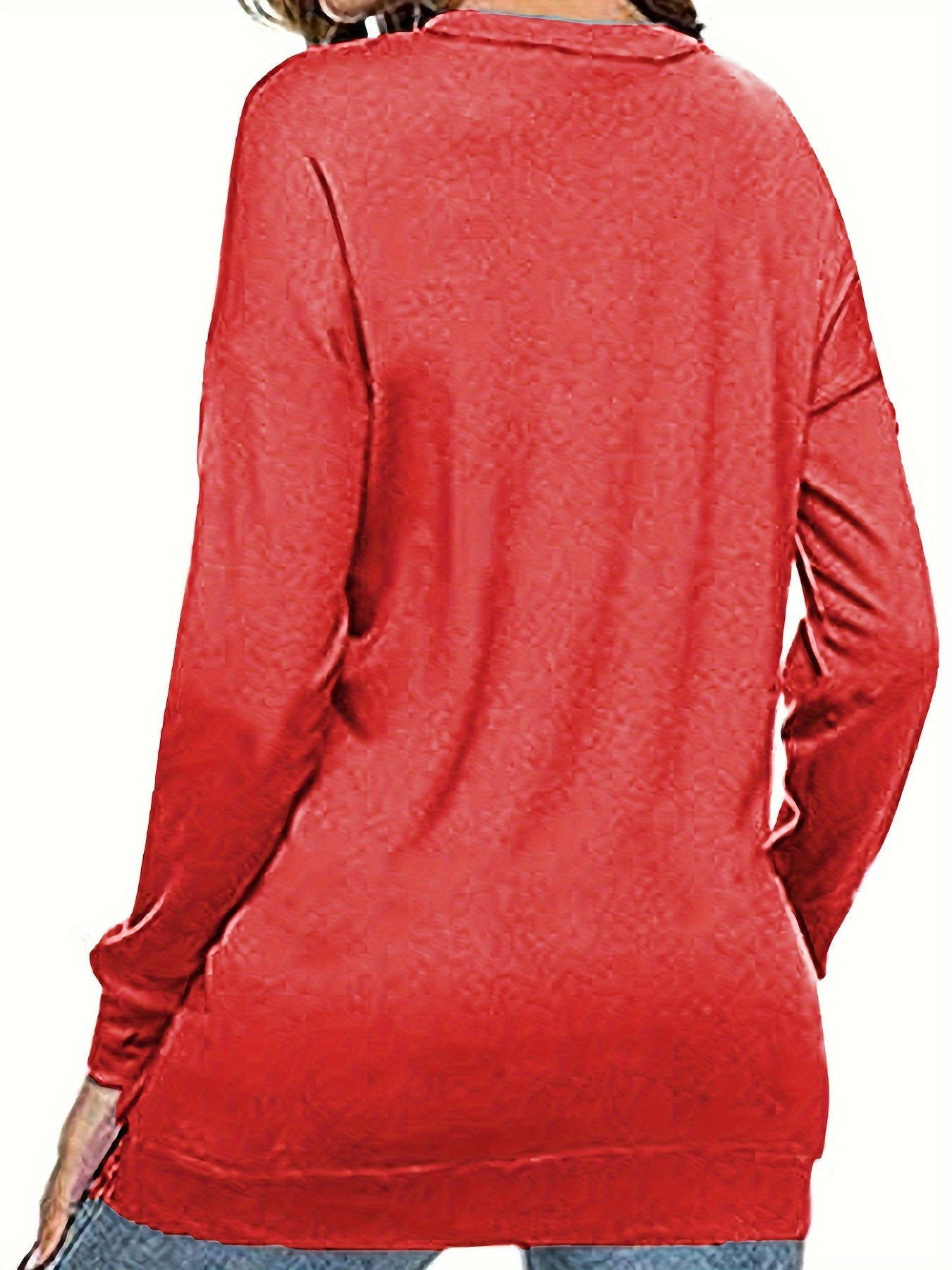 Women'S Autumn Winter Sweater, Long Sleeve Pullover Sweatshirt, Comfortable Casual Warm Style, Loose Fit Round Neck, Fashionable Street Style, 2026 Christmas Gift, Item, Essential Wardrobe Basic