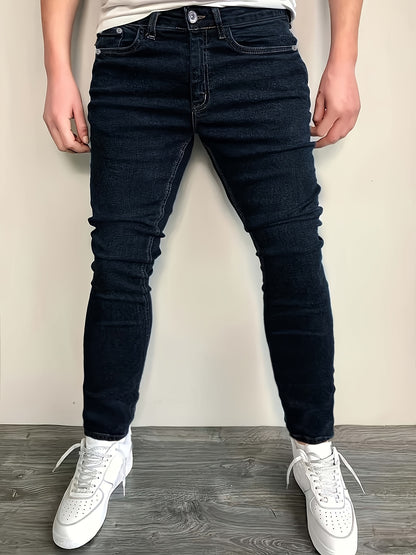 3pcs - Fashionable Men's Slim Jeans - Stretch Jeans for Men - Classic And Versatile for All Seasons