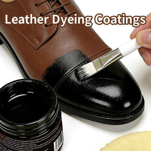 Shoe & Leather Dye Color Changer/Restorer Spray - Instant Black -Up Paint for Leather Jackets, Bags, Belts, Wallets - Plant-Based & Chemical Formula Refurbishment Spray (30g)