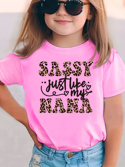 Girls's Graphic Print T-Shirt - Short Sleeve 923365