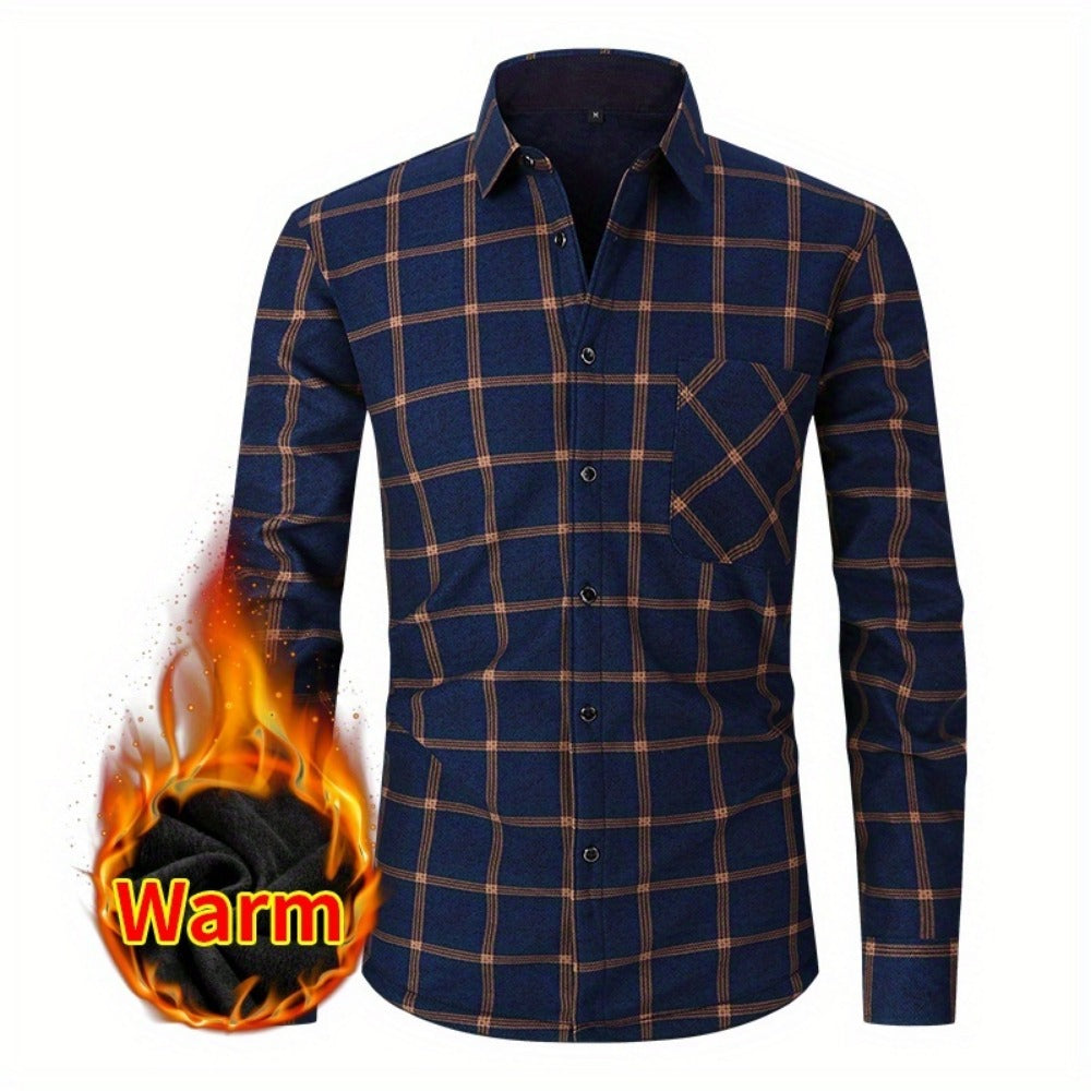 Unisex Lightweight Plaid Single-Breasted Jacket
