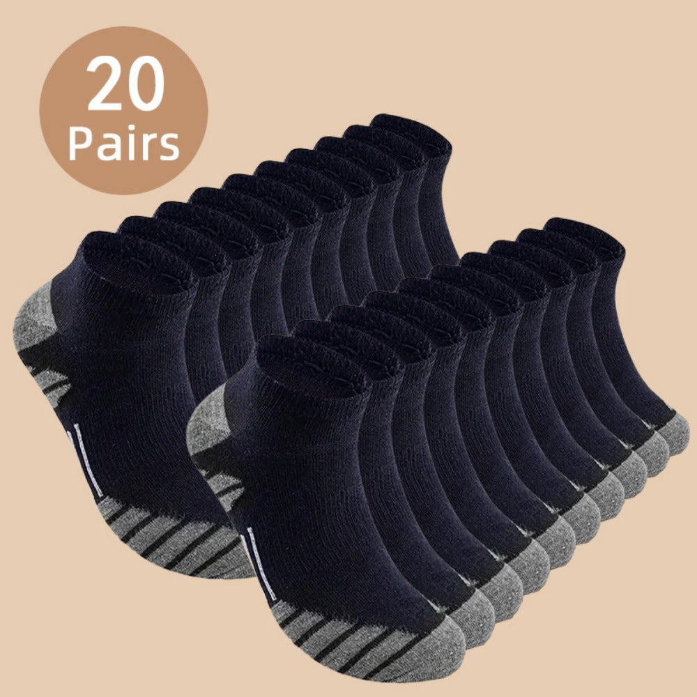 Men's Everyday Ankle Socks - 20-Pair Pack