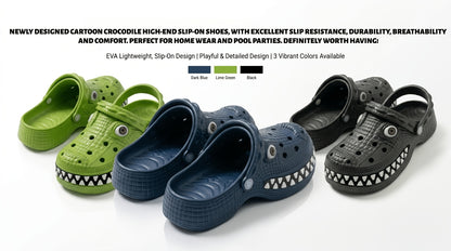 2026 New Design Funny Crocodile Big-Tooth Flip Flops - Suitable for Both Men And Women. Thick-Soled, Elevated Ankle Holes. Perfect for Parties. Fun Flip Flops for Couples. Outdoor And Indoor Use. Ideal Birthday Or Holiday Gift