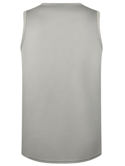 Three Summer Men's Quick-Dry, Moisture-Wicking, Breathable Vests, Sleeveless Tops Suitable for Running And Training, Featuring USA Letter Prints, Available In Various Color Combinations: Black, White, Gray