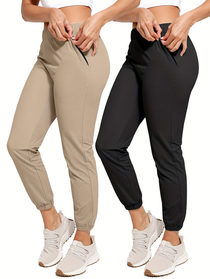 Women's Pants with Drawstring Inside Stretch Golf Pants High Waist Deep Pockets Travel Athletic Work Casual