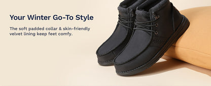 Men's Boots - Slip-On Ease & Warm Lining