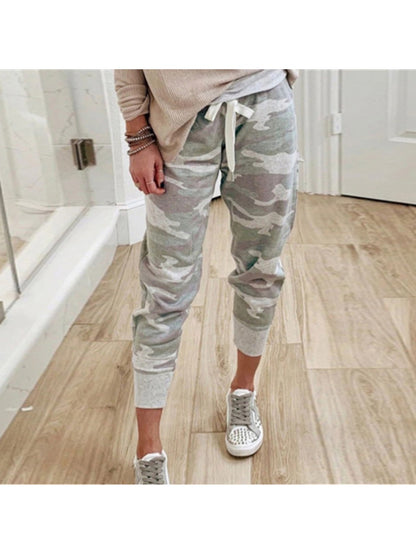 2025 Camouflage Print Joggers for Women, Drawstring Waist Elegant Casual Style, Trousers with Chic Design, Versatile Fashion Essential