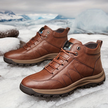Men'S Large-Size Thickened Warm Shoes, Snow Boots, Thick Warm Hiking Boots, And Anti-Slip Shoes Suitable for Outdoor Sports And Leisure