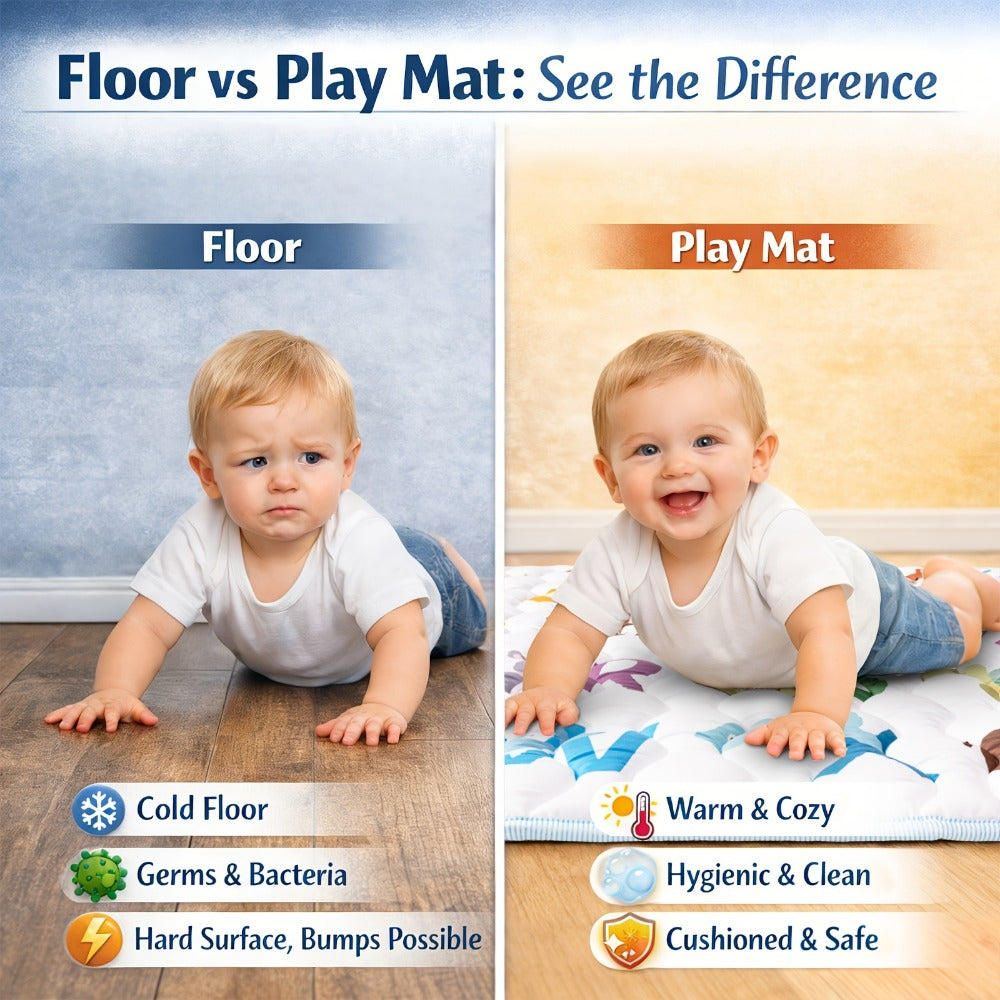 Baby Play Mat - Washable Soft 50x50 Playpen