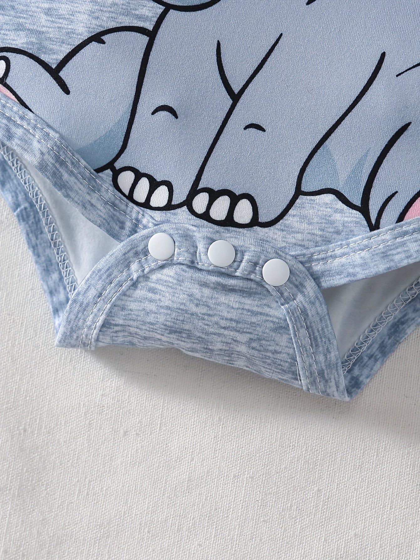 3pcs Baby Boy Newborn Spring And Autumn New Crown Cartoon Elephant with Shoulder Long Sleeved Jumpsuit&elastic Striped Cute Cartoon Elephant Full Print Panties&hat Set Suitable for Outdoor Clothing, Perfect for Outdoor