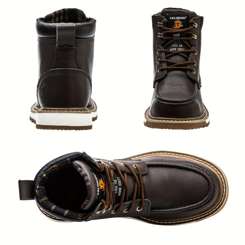Men's Work & Safety Boots - Steel Toe Protection & Non-Slip Sole 732389
