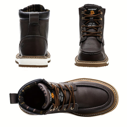 Men's Work & Safety Boots - Steel Toe Protection & Non-Slip Sole 732389